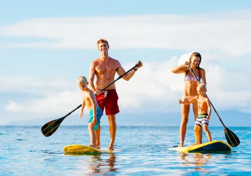 Famille en paddle surf costa del sol